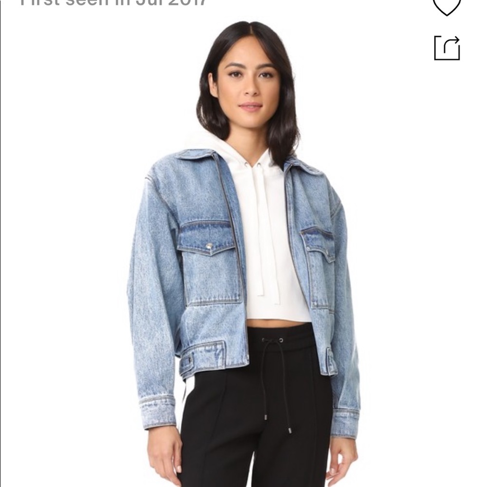 GREY JASON WU OVERSIZED DENIM JACKET IN LIGHT INDIGO